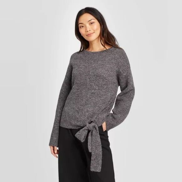 Women's Oversized Pullover Gray Sweater New - Picture 1 of 3